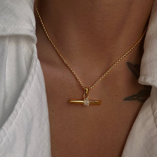 AMENDA DIAMOND HALSKETTE GOLD