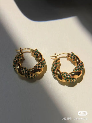 Aurora Diamond Earrings Gold