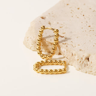 BEAD HOOP OHRRINGE GOLD