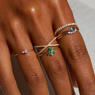 CROSS DIAMOND RING GOLD