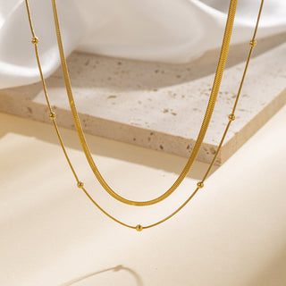 ERICA LAYER HALSKETTE GOLD