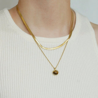 MYSTICA AMBER HALSKETTE GOLD