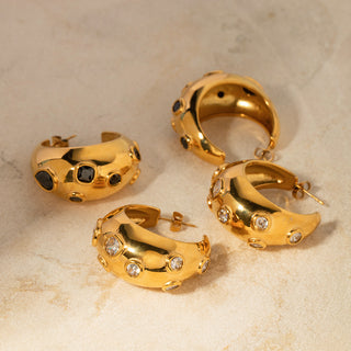 THERA DIAMOND EARRINGS GOLD