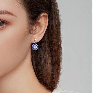BLUE EYE EARRINGS S925 SILVER