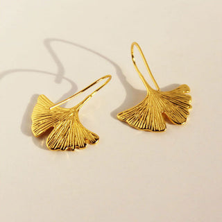 GINKGO LEAF OHRRINGE GOLD