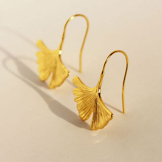 GINKGO LEAF OHRRINGE GOLD