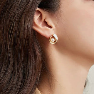 HAPPY PEARL EARRINGS GOLD