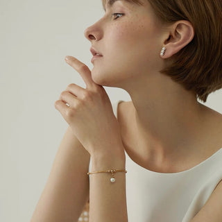 SINGLE PEARL ARMBAND GOLD
