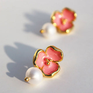 SAKURA PEARL EARRINGS GOLD